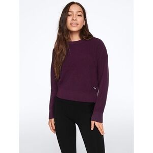 PINK VICTORIA SECRET SLOUCHY CREWNECK SWEATER TOP LARGE